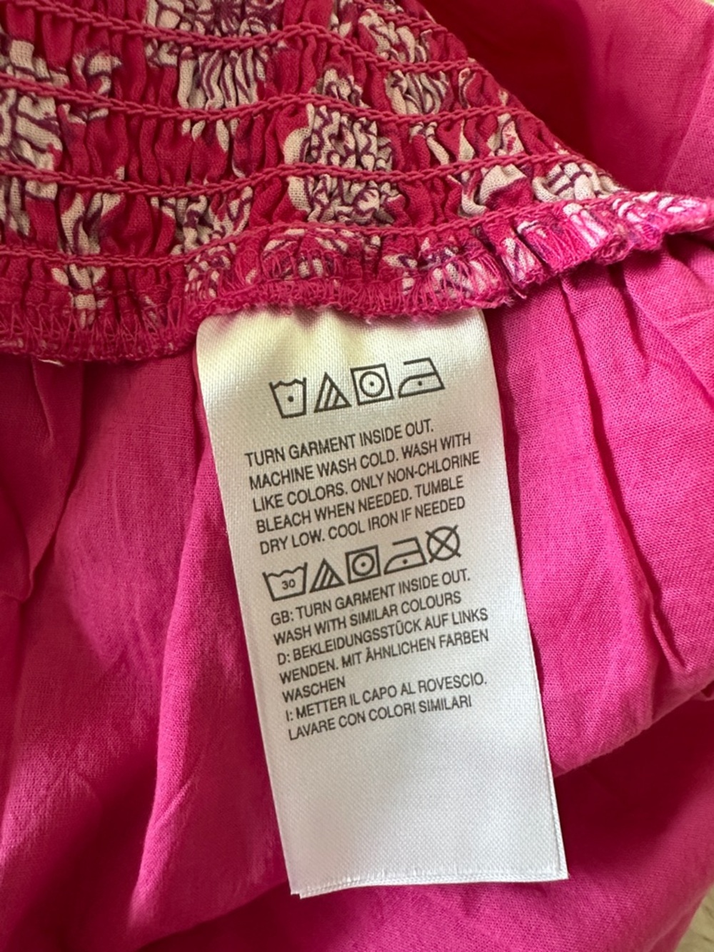 Destination 365 Fuchsia Floral Print Pull On Maxi Skirt 100% Cotton Size M NWOT - Picture 12 of 12